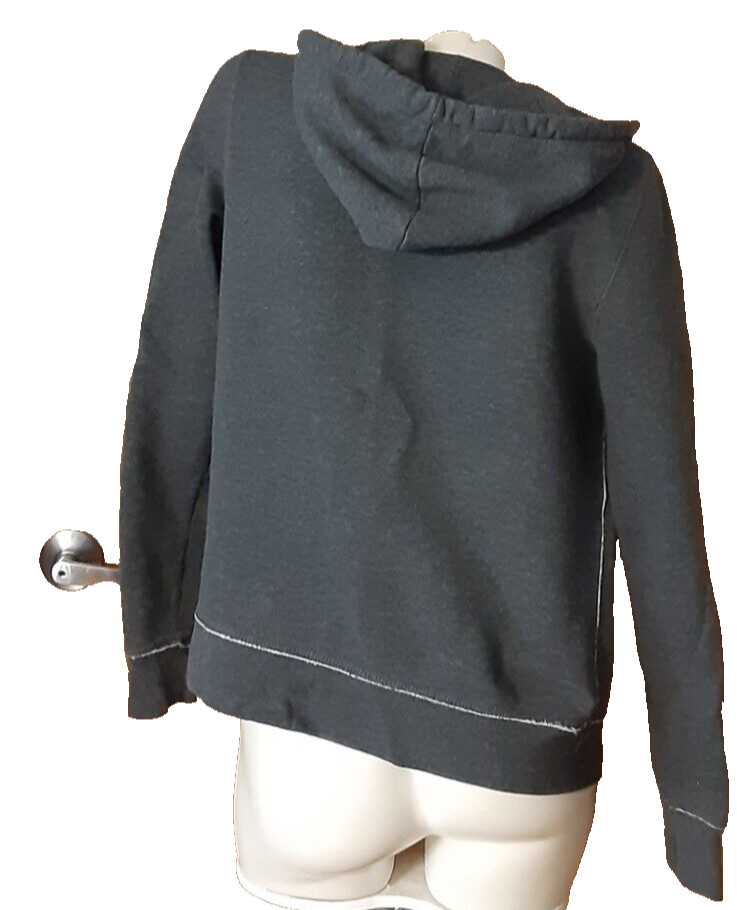 Aeropostale Gray Drawstring Hoodie With Kangaroo Pocket and Full Zipper Size M