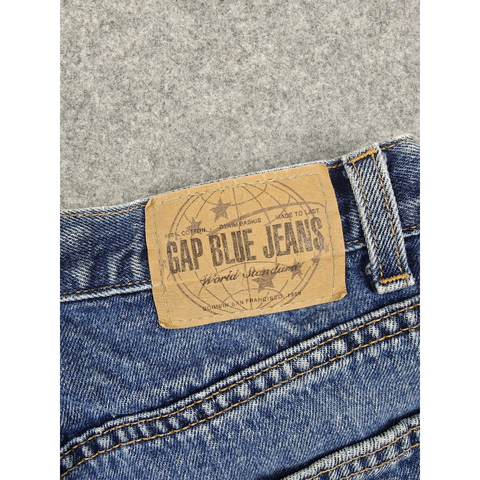 Vintage Gap Reverse Fit Jeans Womens 14 Ankle Blue High Rise Denim Made USA