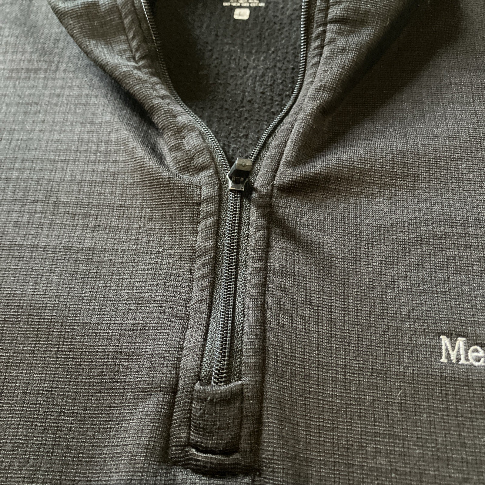Mercedes Benz Mens Long Sleeve Quarter Zip Athletic Performance Pullover Black L