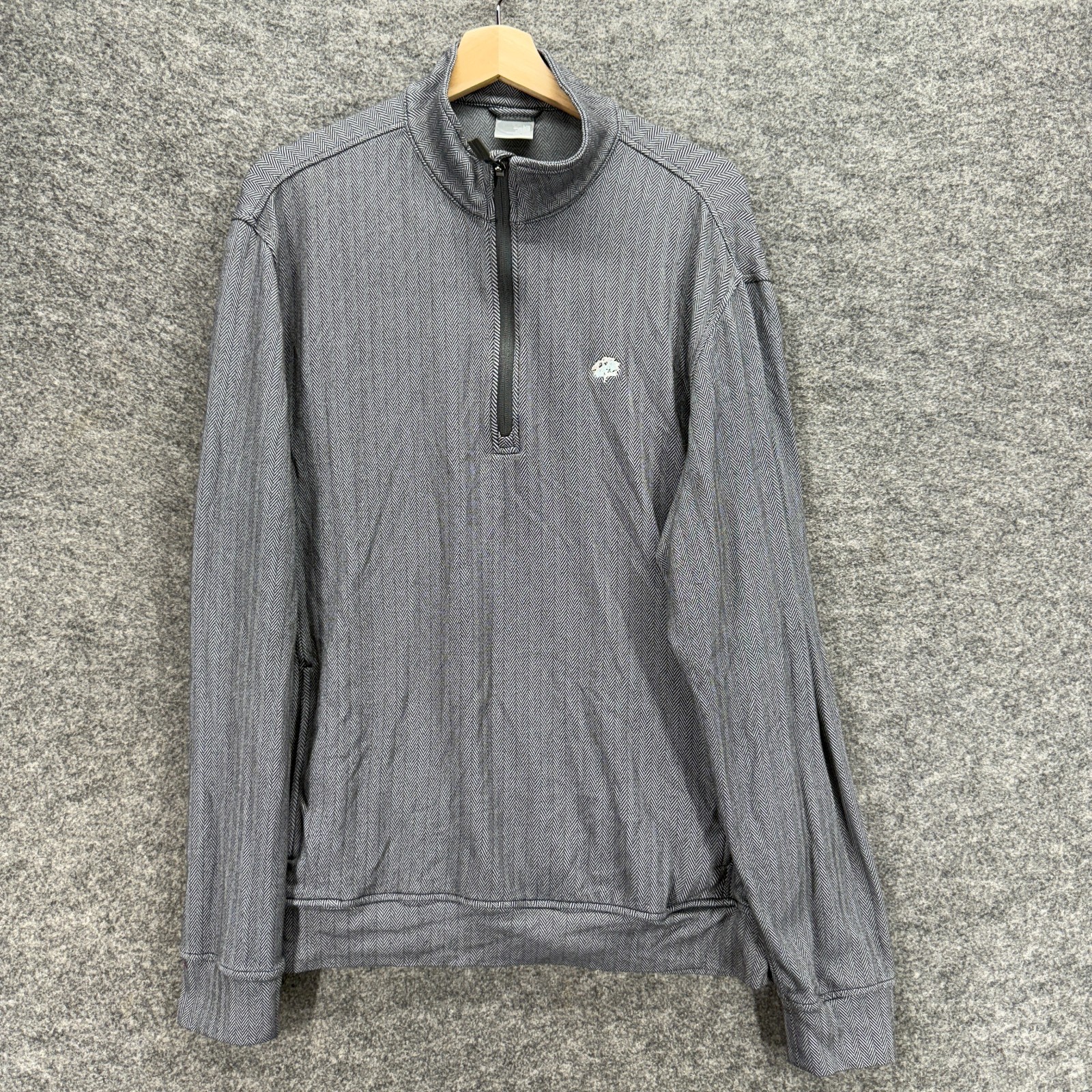 Level Wear Activewear Track Jacket Men L Gray Long Sleeve 1/4 Zip Active