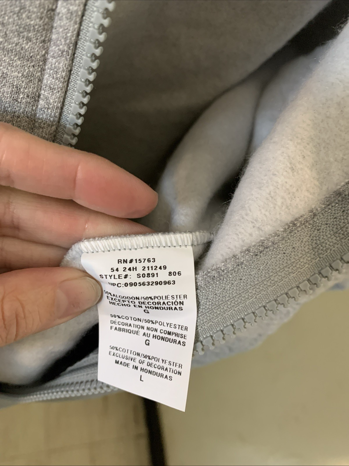 Pick Size – Champion Men’s Grey Powerblend Action Fleece Full Zip Hoodie
