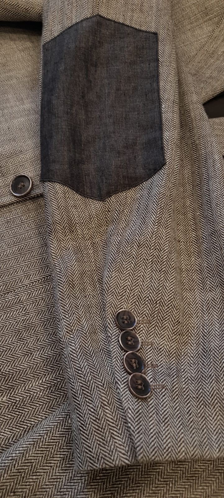 ETHOMAS Blazer Jacket SILK LINEN WOOL