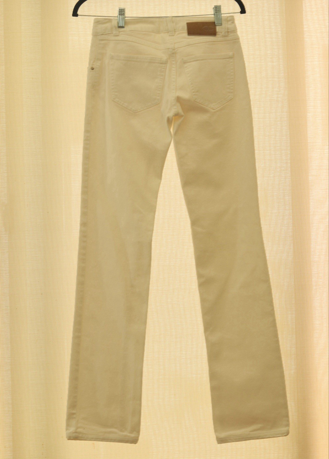 Valentino Roma White Cotton Stretch Denim Slim Skinny Mid Rise 5-Pocket Jeans