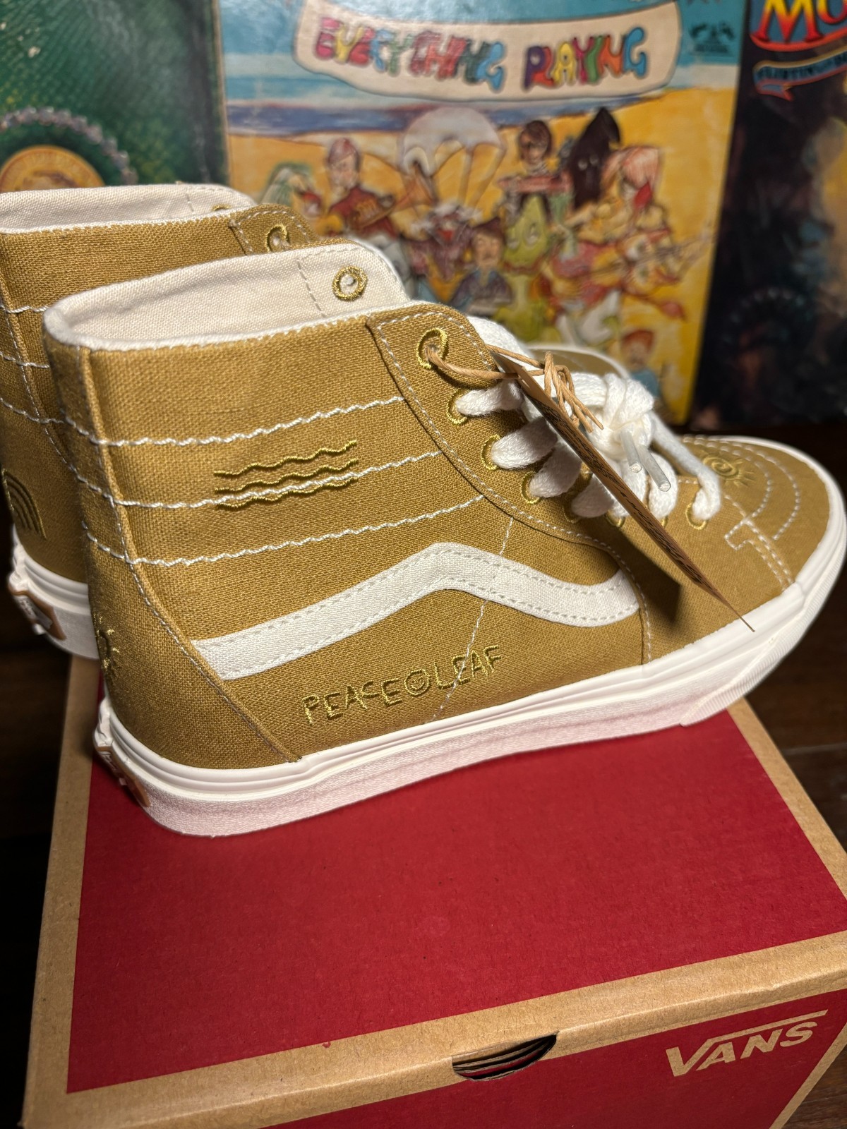 Vans Eco Theory SK8-Hi Tapered Sneakers Mustard Gold Men’s Skate Shoes m 6 w 7.5
