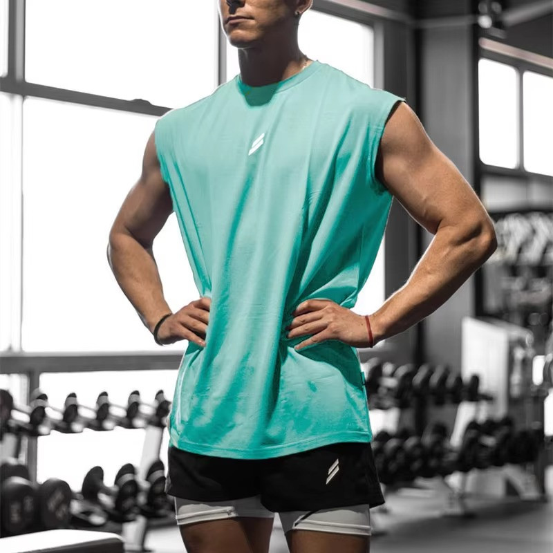 Summer Men’s Tank Top Quick Dry Breathable Sleeveless Shirt Gym Fitness Vest