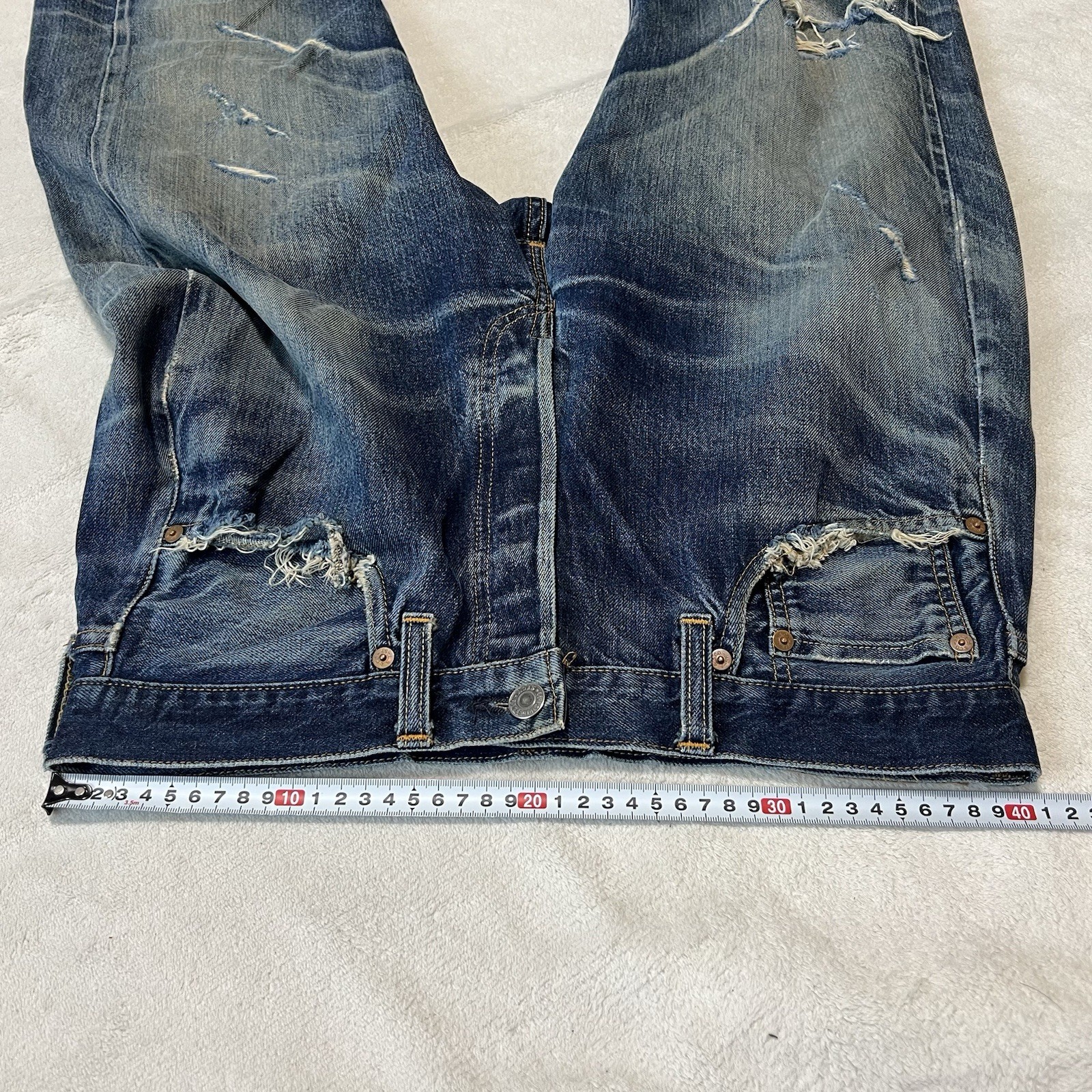 Levi’s 501XX 555 Valencia USA Big E Selvedge Jeans W33 L36 Distressed Boro