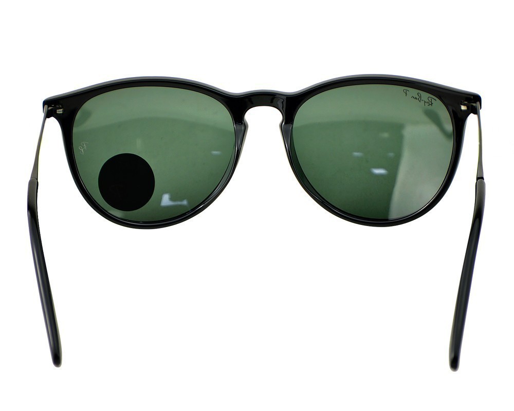 Ray-Ban Sunglasses RB4171 Erika Black Frame Polarized Green Lens 54mm for Women