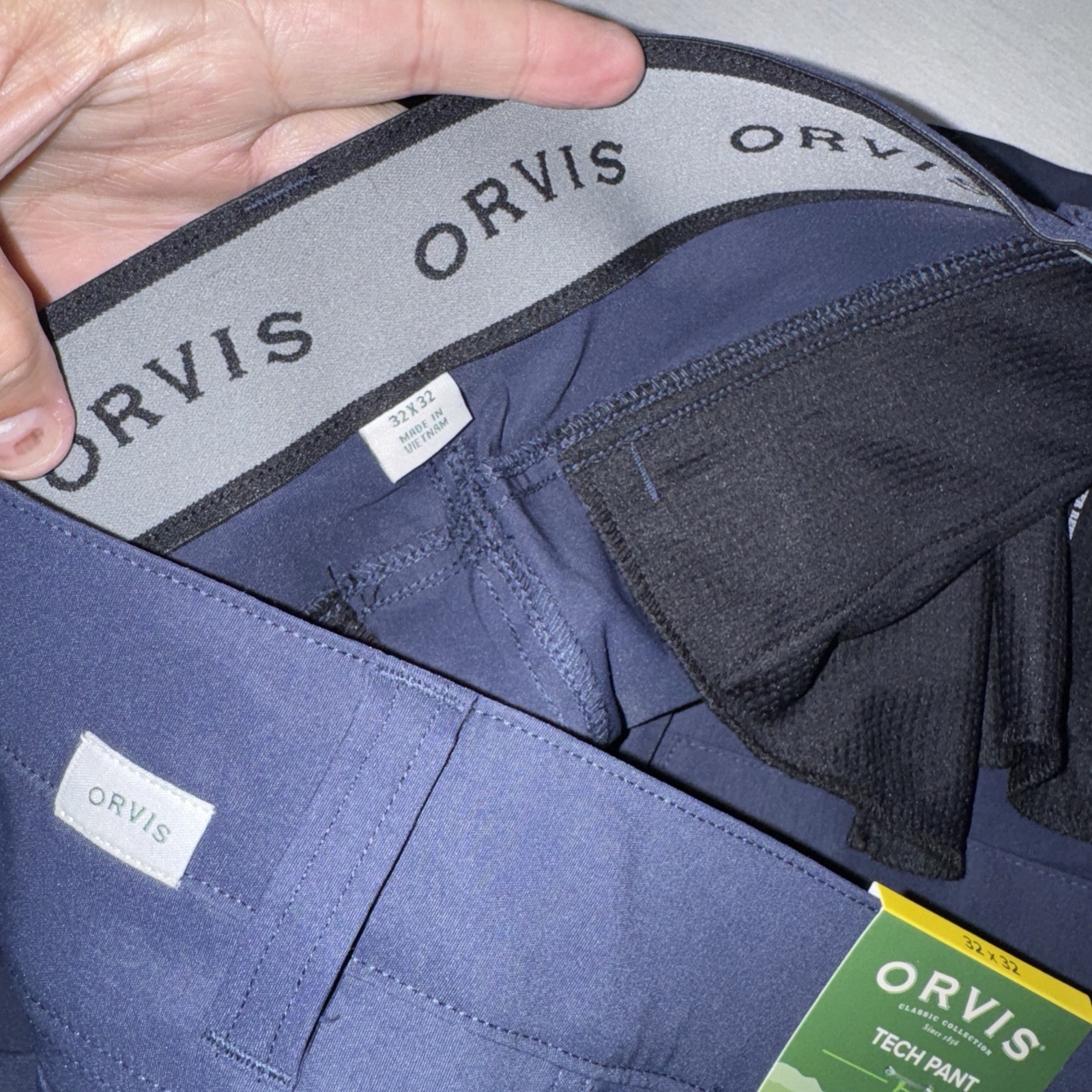 Orvis Tech Pants Mens 32×32 Forged Iron Stretch Water Repellant Comfort NWT