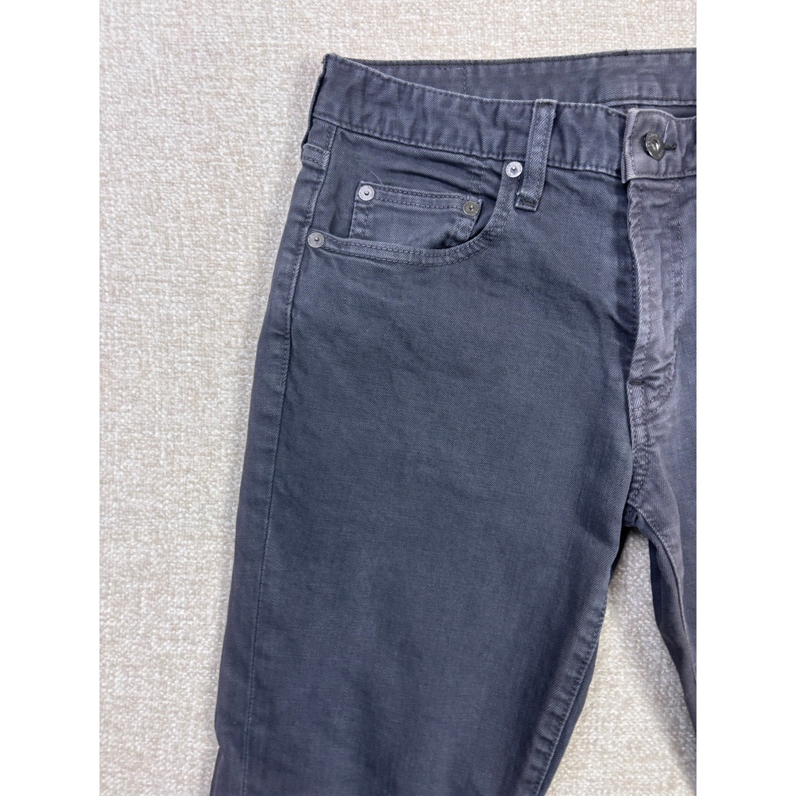 Bonobos Mens Slim Straight Five Pocket Pants Charcoal Gray Size 30/32 Stretch
