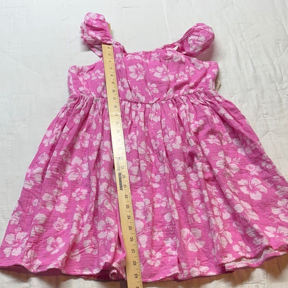 Disney Mickey & Friends Minnie Mouse Pink Floral Gauze Dress Kids XL 14 DSNI1IQ