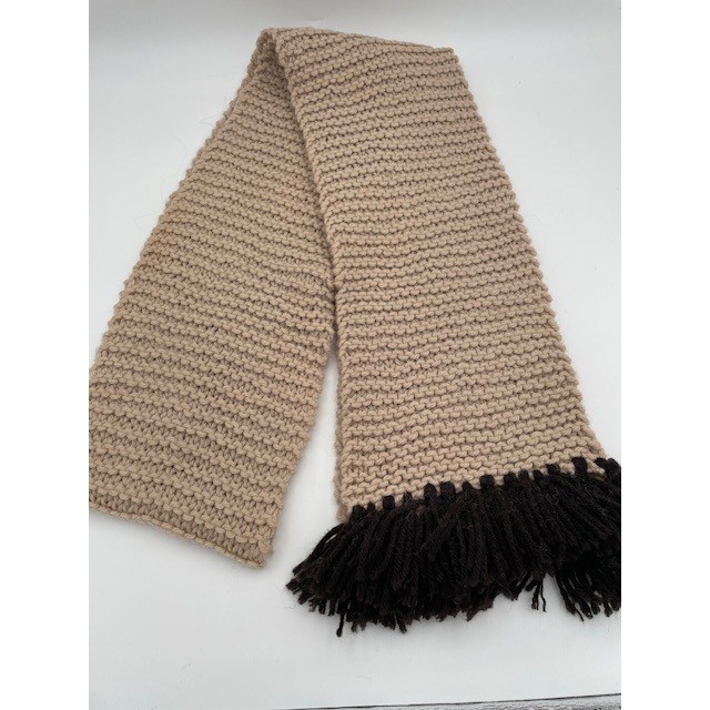 Homemade Tan and Brown Scarf
