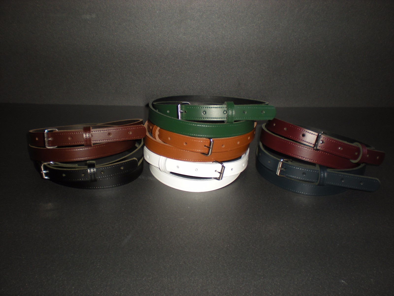 QUALITY LADIES 20mm LEATHER BELTS 8 COLOURS AVAILABLE SMALL TO XX LARGE £4.99