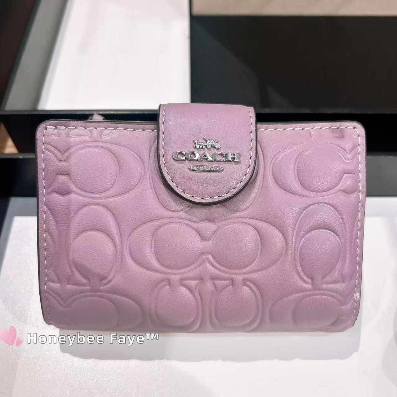 NWT Coach Medium Corner Zip Wallet With Signature CM241