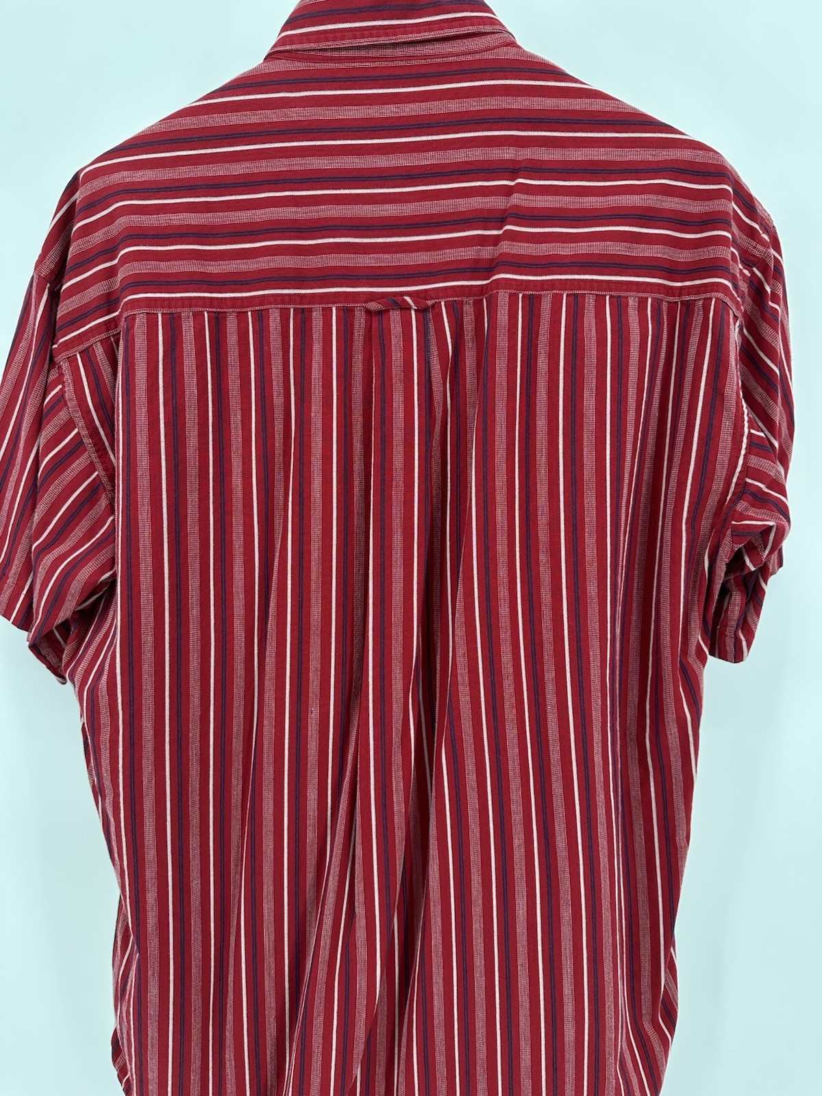 Chaps Ralph Lauren Easy Care Button Up Shirt Mens Size L Red Plaid