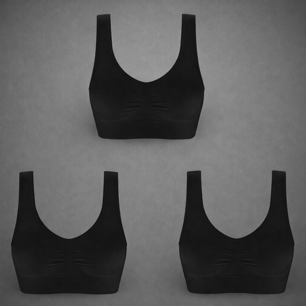 3pcs Comfort Bra Push Up Seamless Underwear Sexy Invisible Hot Sport Plus Size