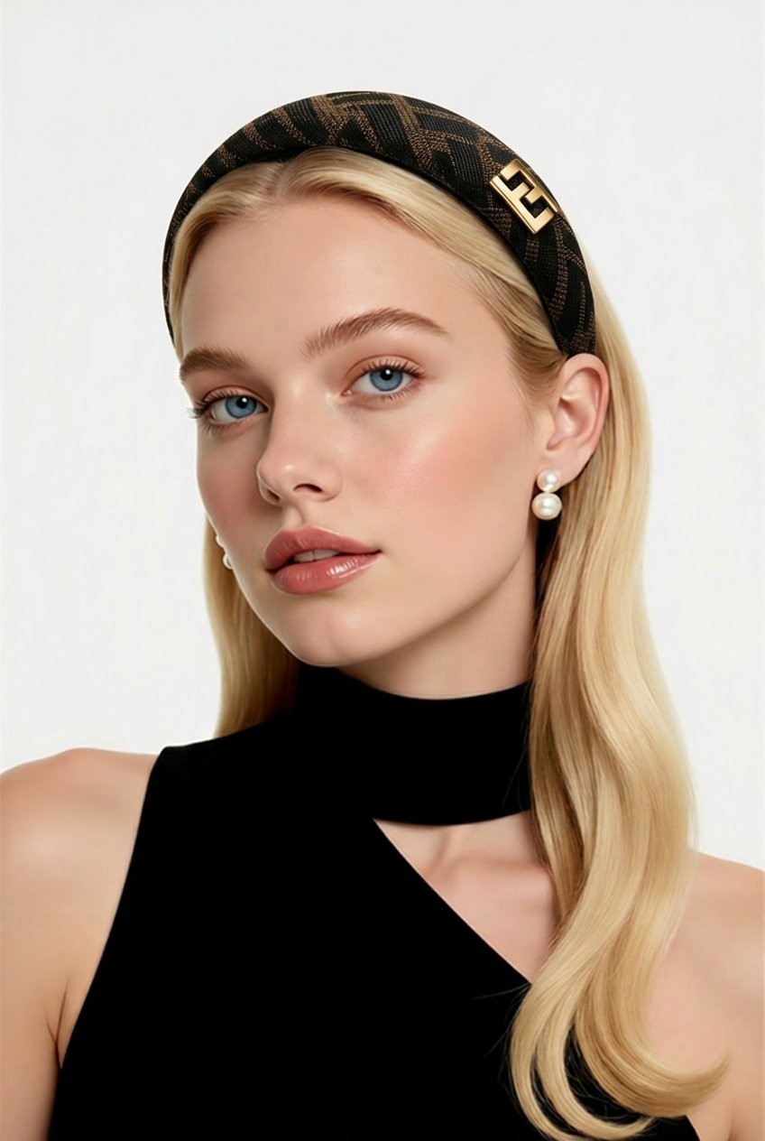 NEW FF Brown & Black Gold Label Women’s Fashion Headband Head Wear