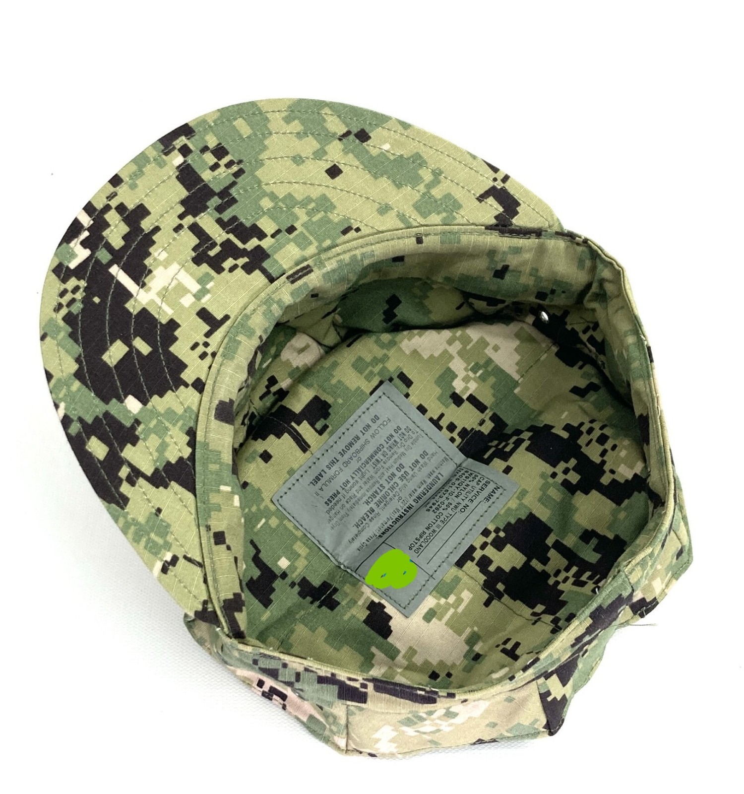 Military Issued US Navy Green Digital 8-Point Cap-NEW