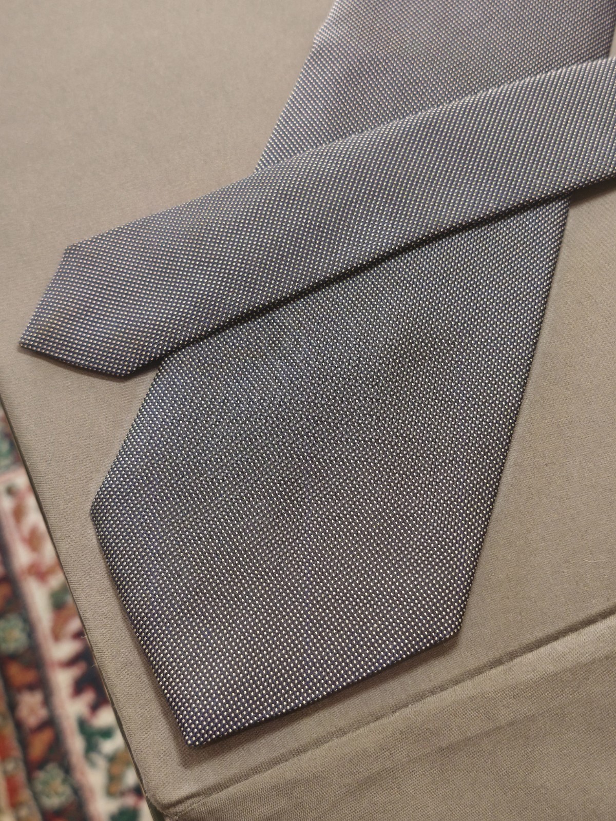 Vitali – Solid Color Jacquard Silk Tie Made in Italy