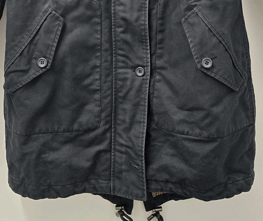 Phase Eight Thick Pockets Parka Coat Size 8 Blue