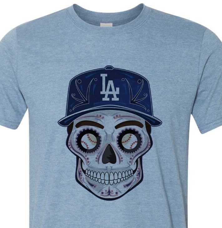 Los Angeles Dodgers – Sugar Skull – GO L.A. – Uber Soft – Cheap & Fast Shipping