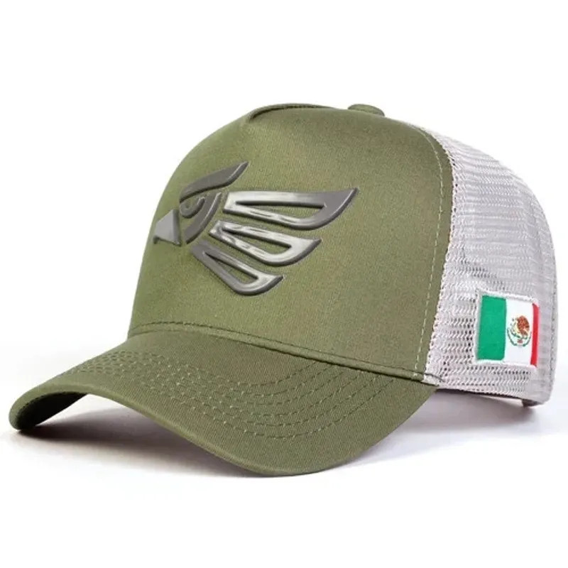 Mexican Eagle Baseball Cap Mexico Flag Trucker Hat Mesh Back Adjustable Unisex
