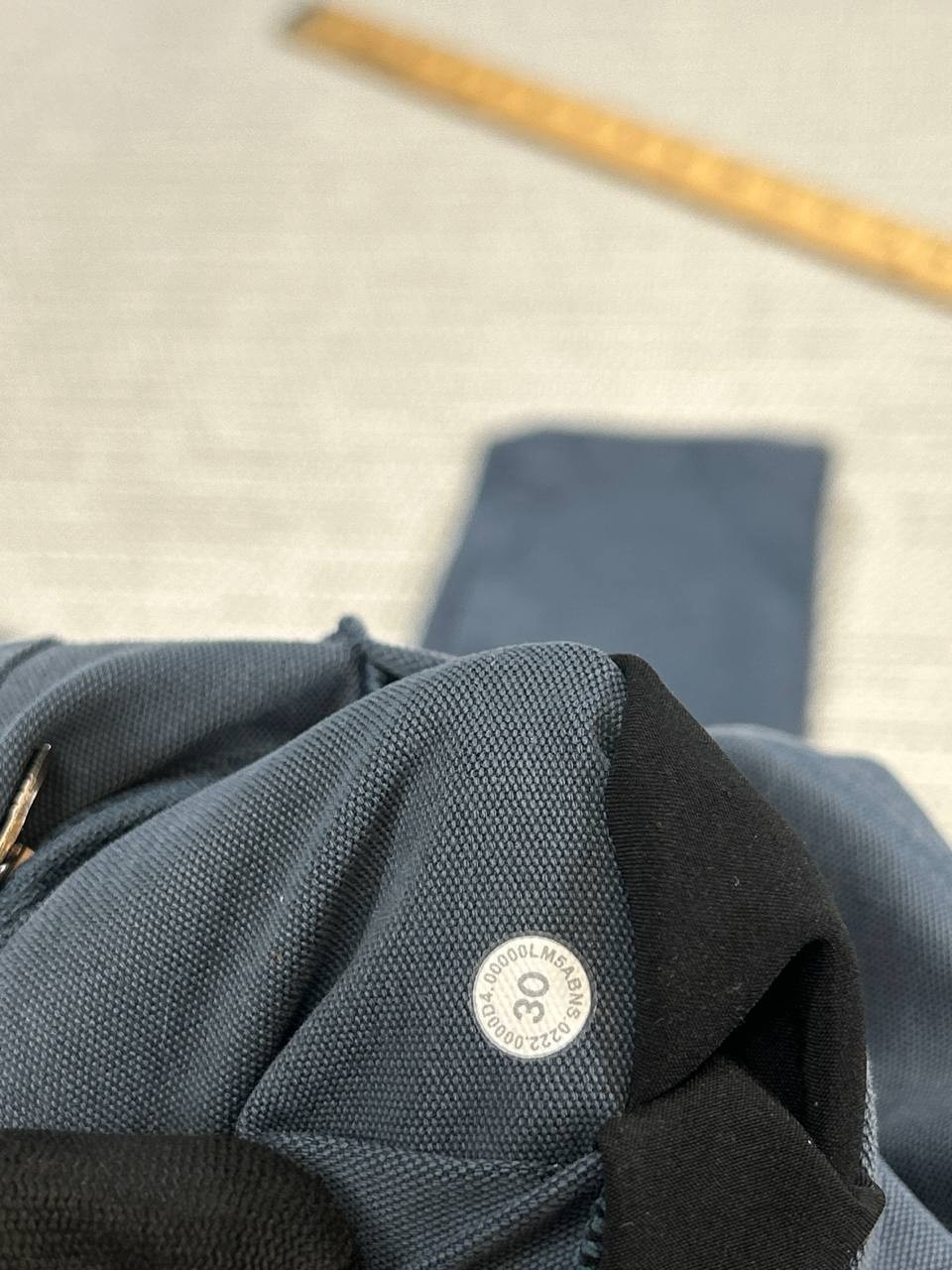 Lululemon ABC Slim Utilitech Pants Mens 30 Blue Logo Mid Rise Abrasion Resistant