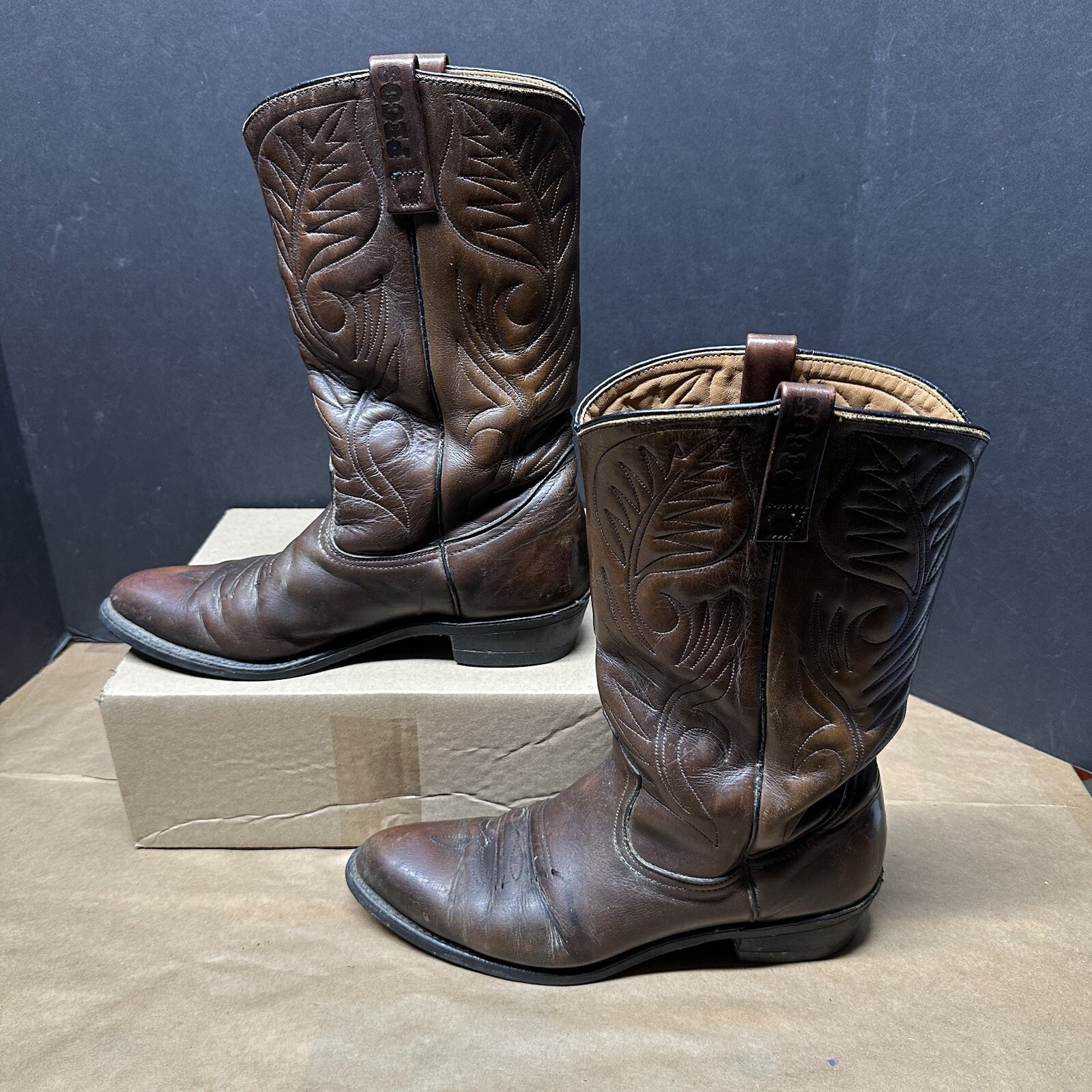 Vintage Red Wing Pecos 9801 Brown Leather Western Cowboy Work Boots Men’s 9.5 B