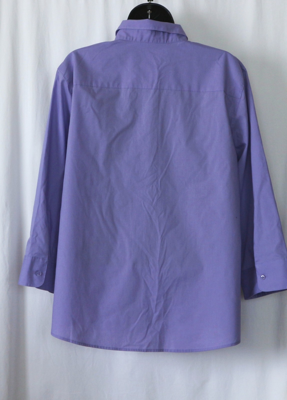 FOXCROFT Lavender Wrinkle Free Shaped Fit Blse 44 In Chst 26.5 In Lng Sz 14 EXC