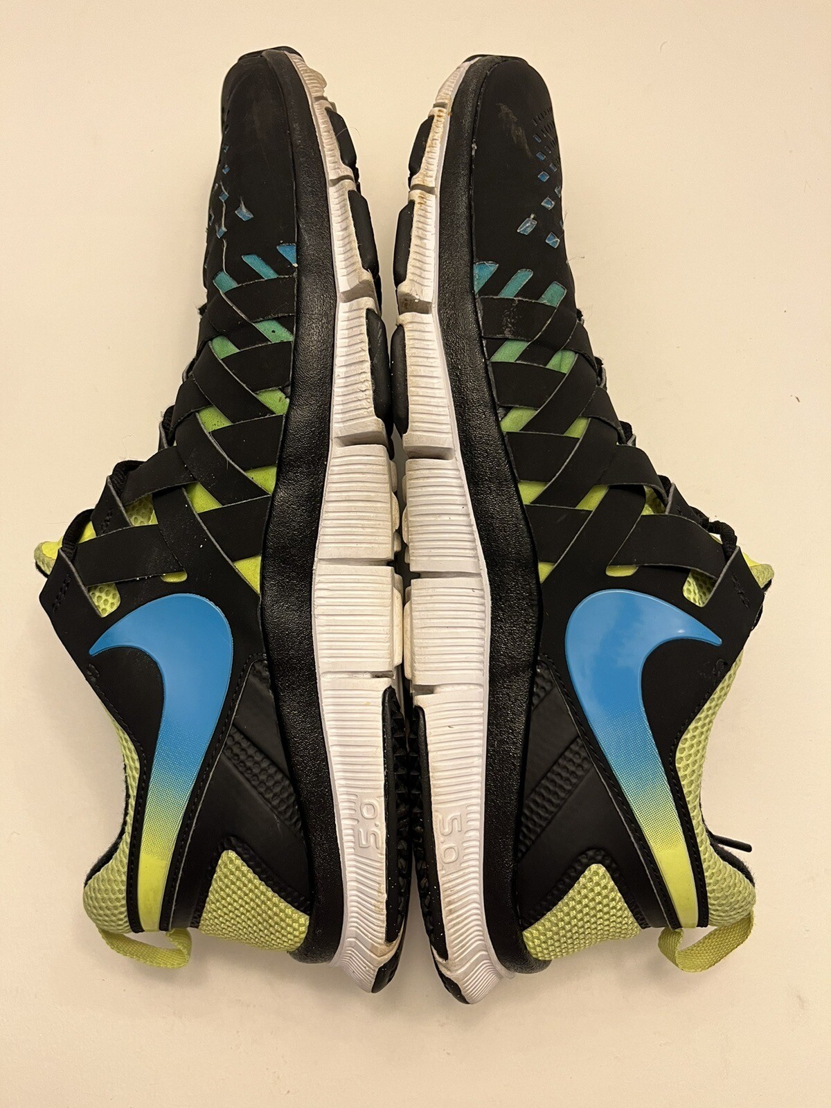Nike Men’s Free Trainer 5.0 NRG Athletic Running Black Neon Blue Shoes Size 15