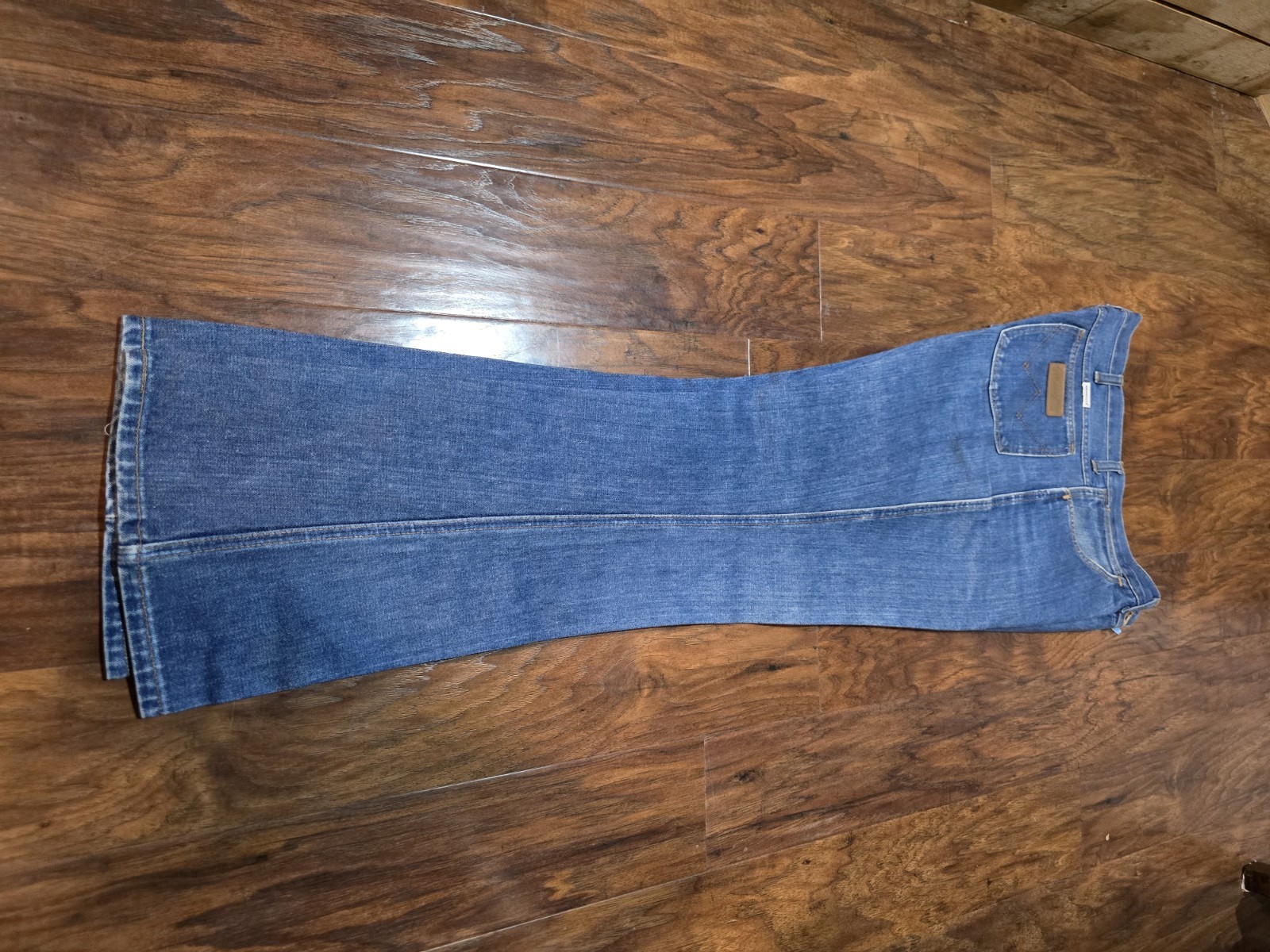 Vintage 70s White Label Wrangler Denim Starched Jeans 31×32