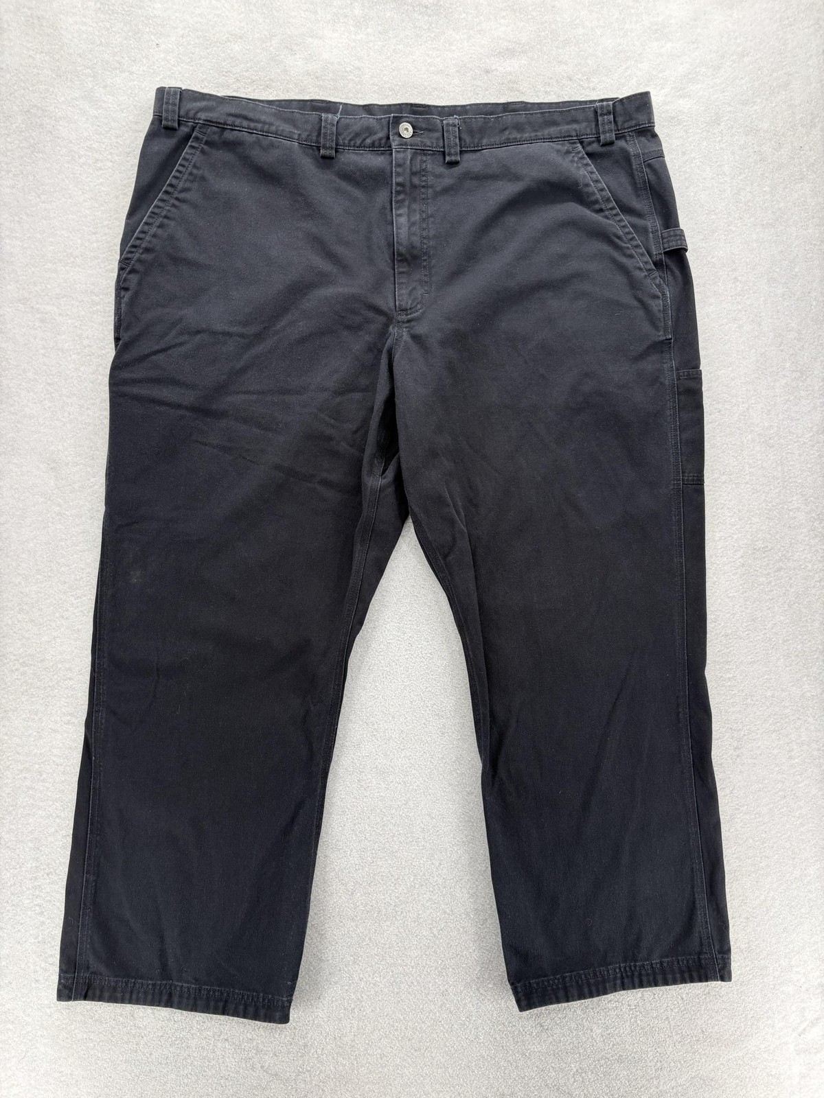 Duluth Everyday Twill Carpenter Pants Mens 46×30 Black Crouch Gusset Workwear