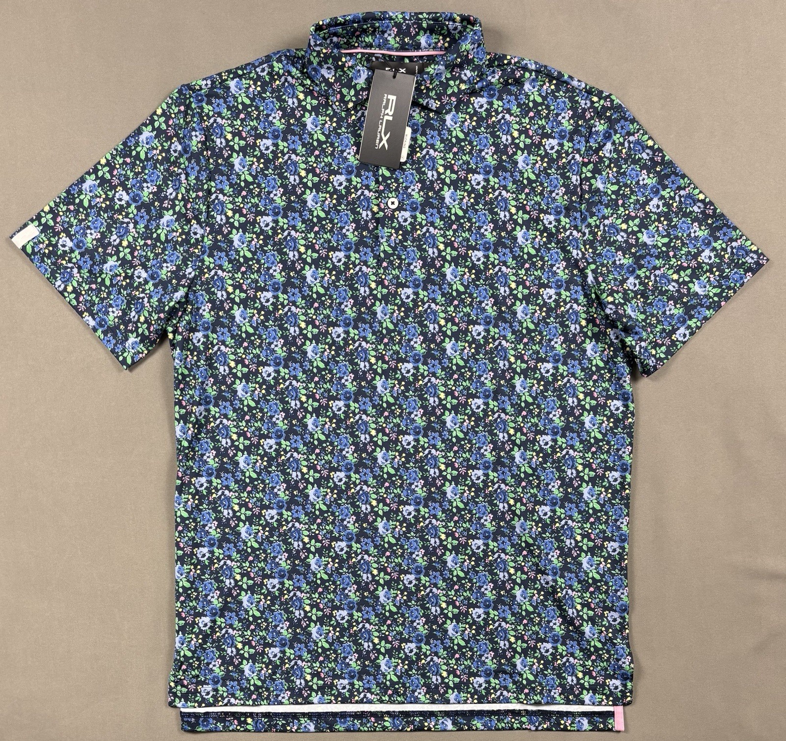 RLX Golf Polo Performance Shirt Classic Fit Floral Print Men’s M-L NWT
