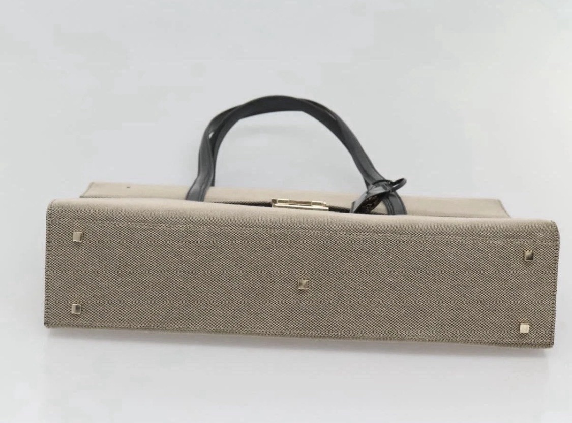 Gucci Lady Lock Flap Tote Canvas Bag and Gold Lock-Preowned