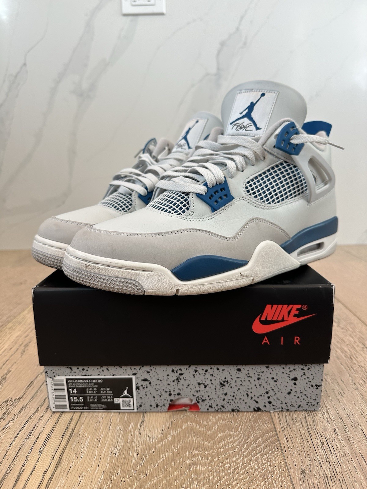 Size 14 – Jordan 4 Retro Military Blue (FV5029-141)