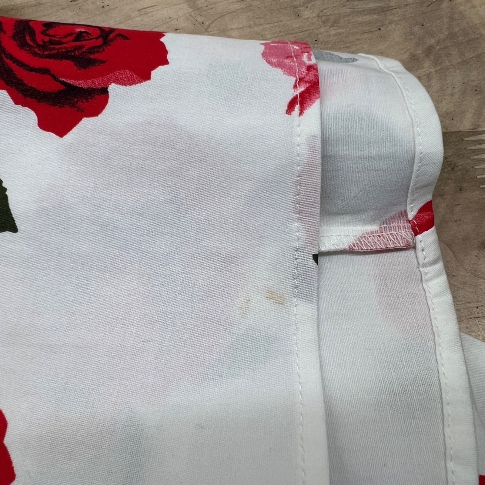Top Dress Pin-up Retro 50s Rose Halter Swing Dress White Red Size Small