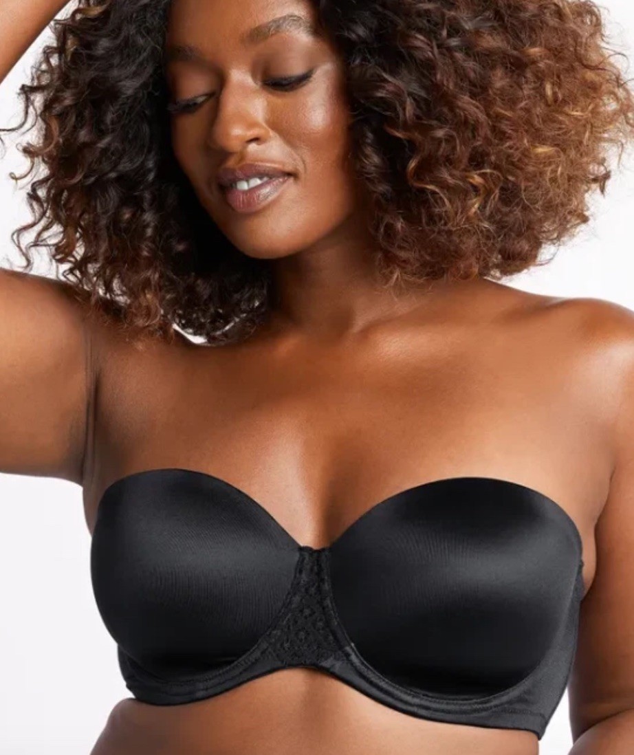BALI Smoothing Strapless (Multiway Straps Inc) 36D Bra Black DF6599 NWT $48