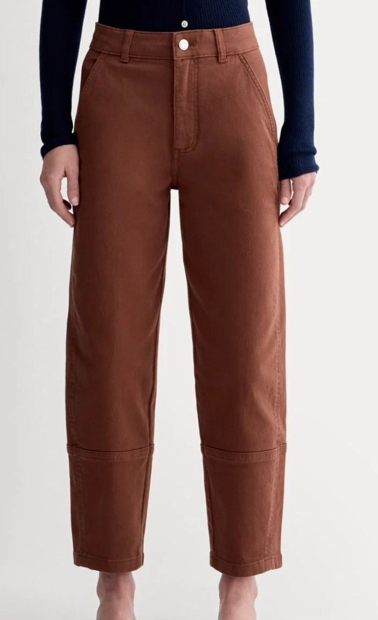 Everlane Brown Barrel leg denimPants sz 0 Tall