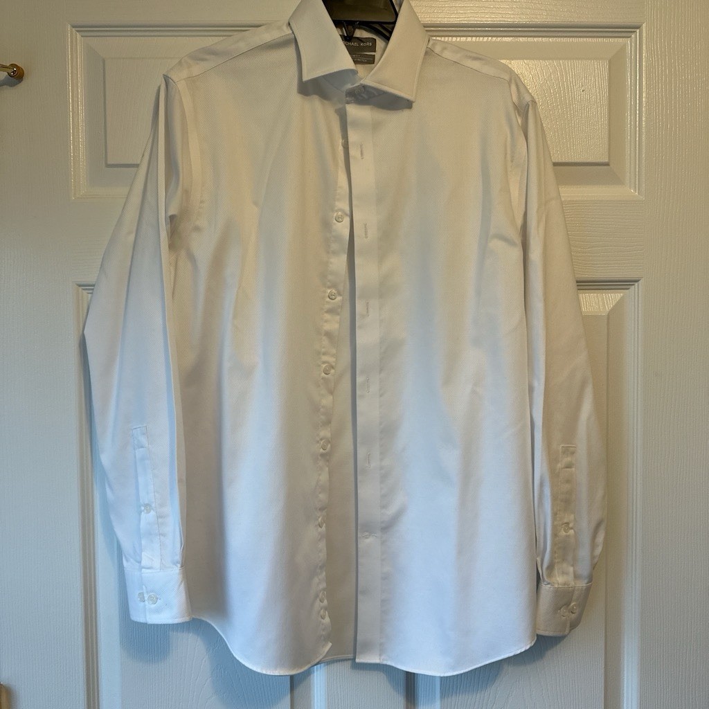 Michael Kors Men’s Slim Fit Dress Shirt Airsoft Stretch Size Large 16 32/33