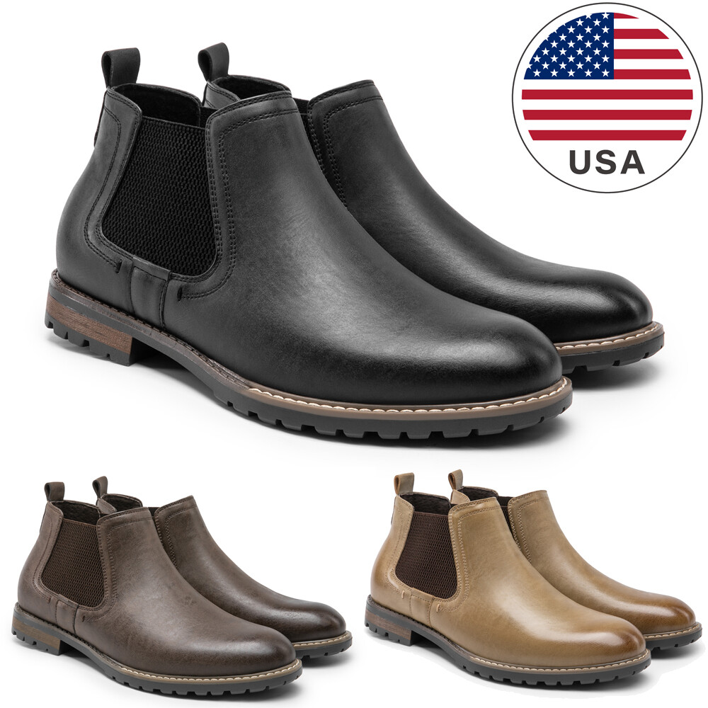 Men��s Chelsea Boots Casual Slip-On Classic Dress Comfortable Ankle Boots