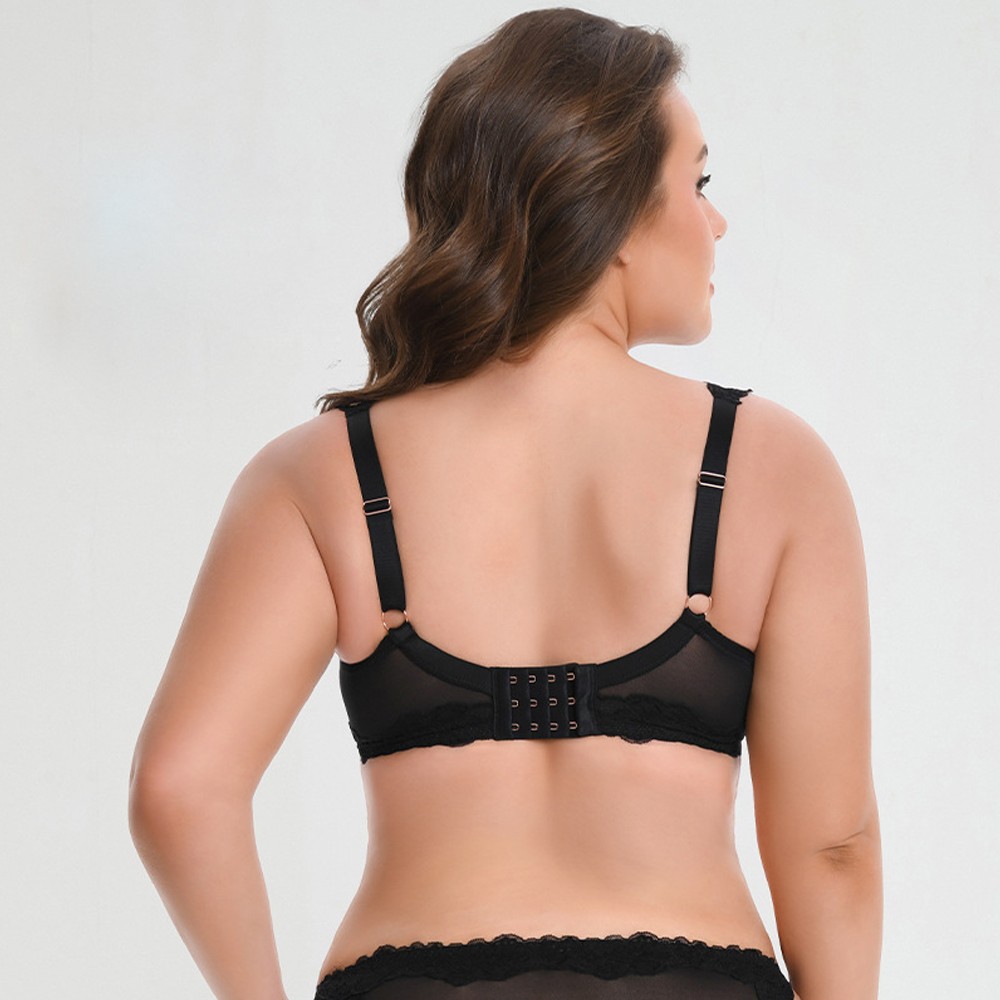 BIG CUP Lace Bra See Through Women Bras Underwire Brassiere Unpads Sexy Lingerie