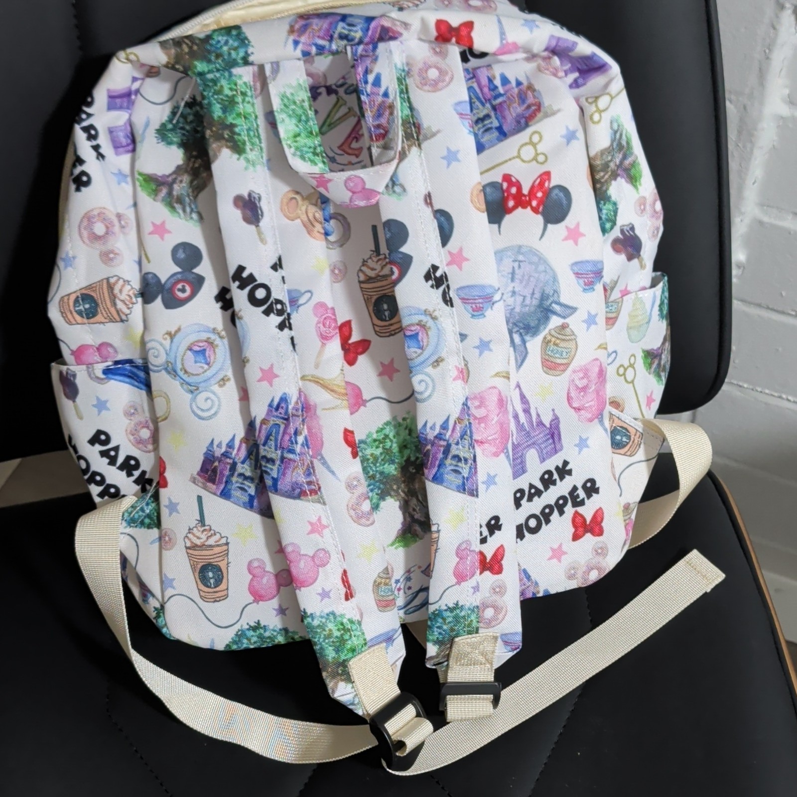Park Hopper Disney Parks Mickey Minnie Graphic Print Backpack Zip, Adjustable