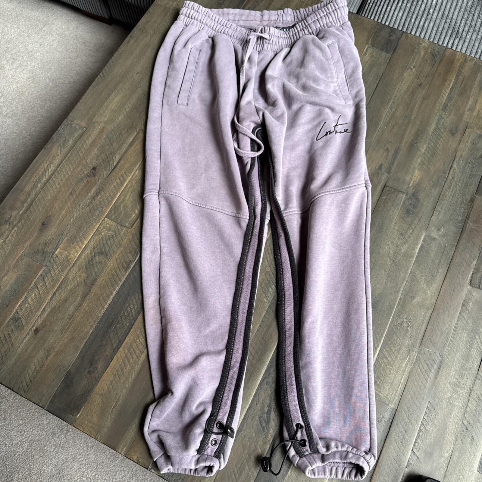The Couture Club Mens Purple Cargo Jogger Sweatpants Athleisure Large