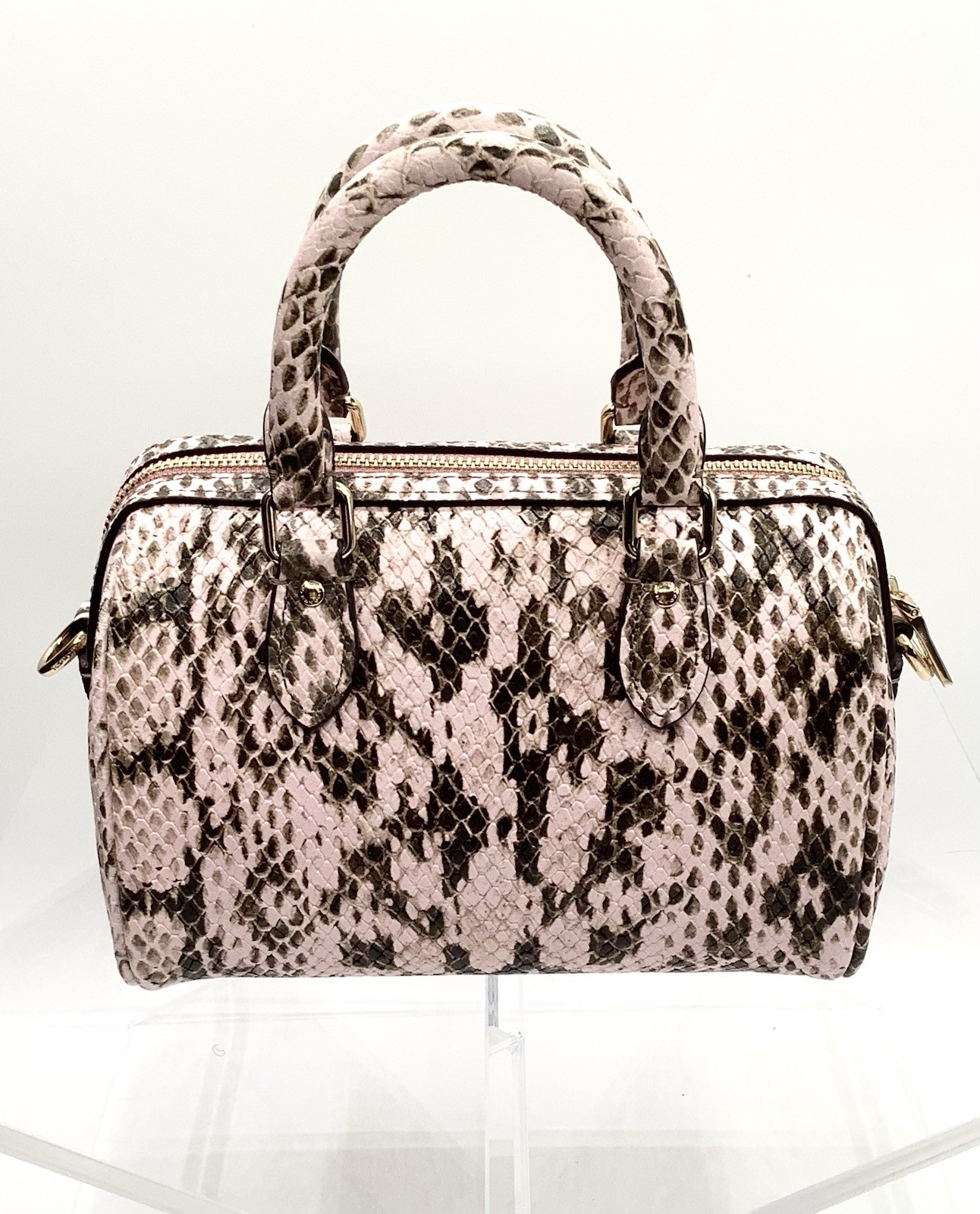 Coach Mini Rowan Crossbody Bag in Snake-Embossed Leather with Card Case – NWT