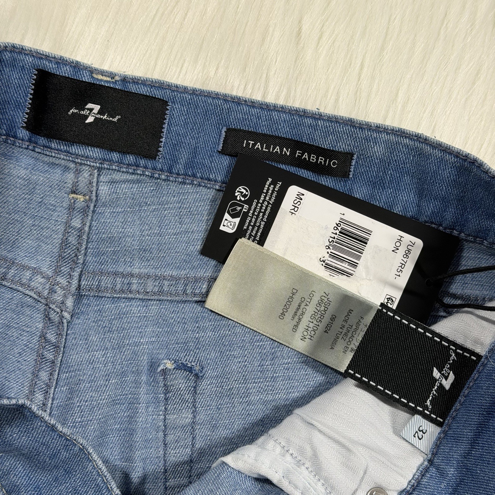 7 For All Mankind Women’s Size 32 Charleston Lotta Wide Leg Cropped Denim Jeans