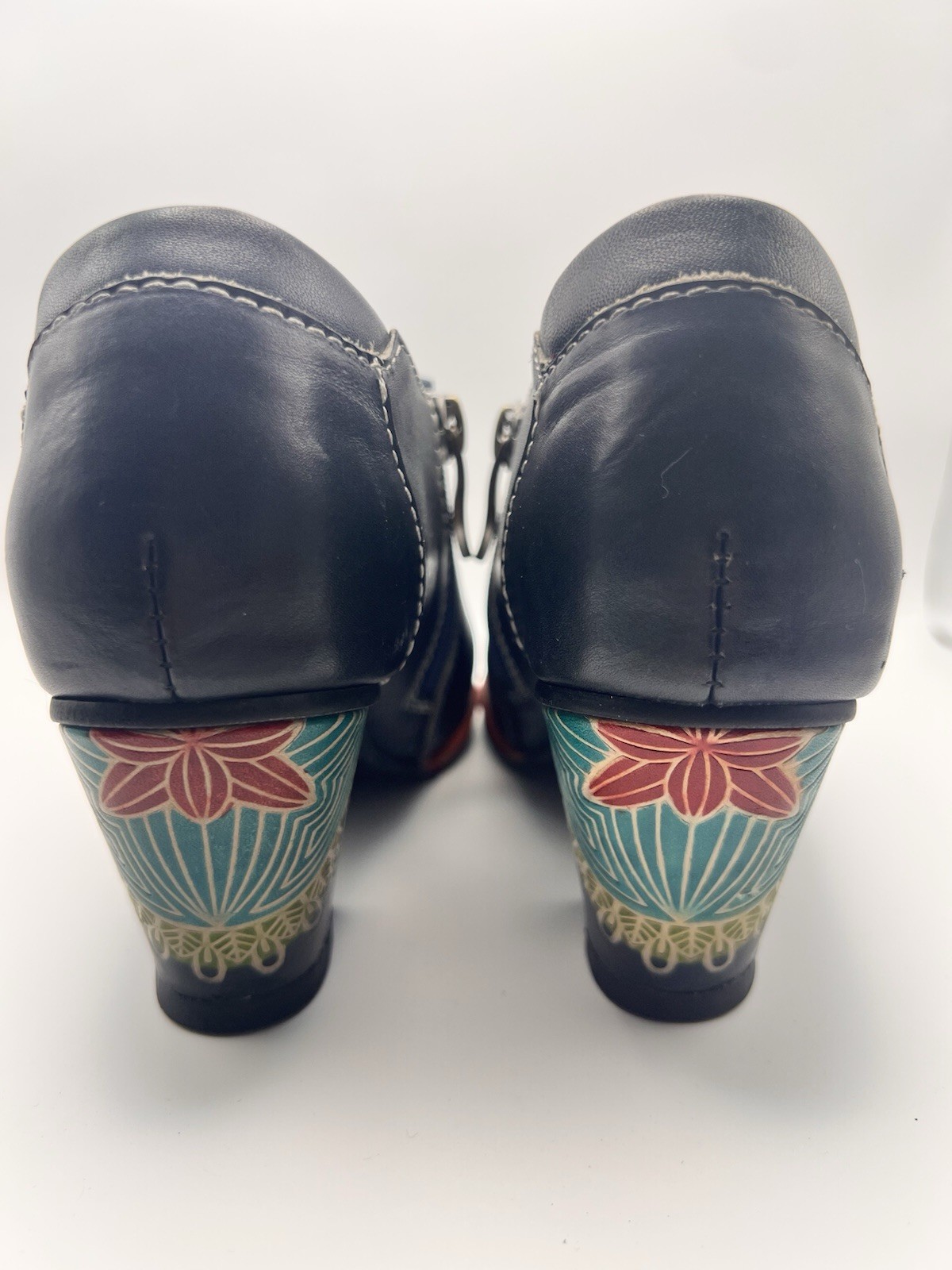 L’Artiste by Spring Step Zami Blue Leather Shoes Bootie Women’s Size 35 US 5