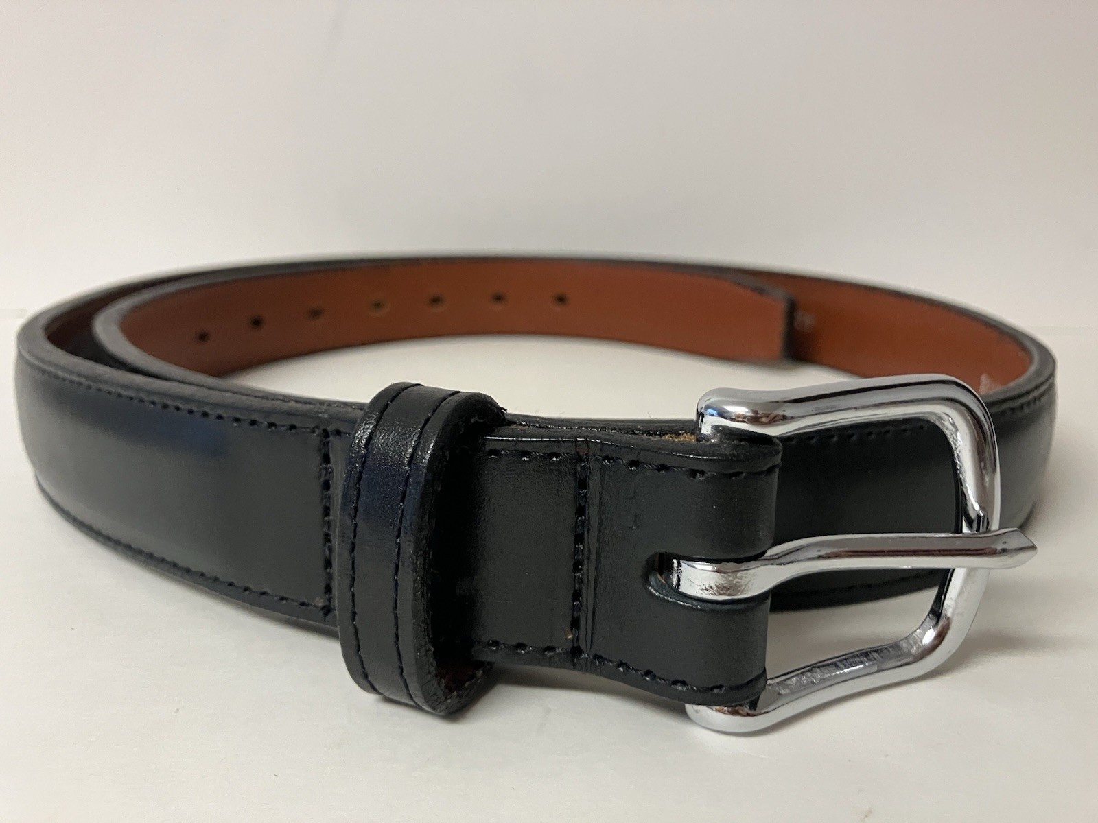 USA Made Handcrafted by the Amish Black Leather Belt Size 42 1.25’’ Wide Holster