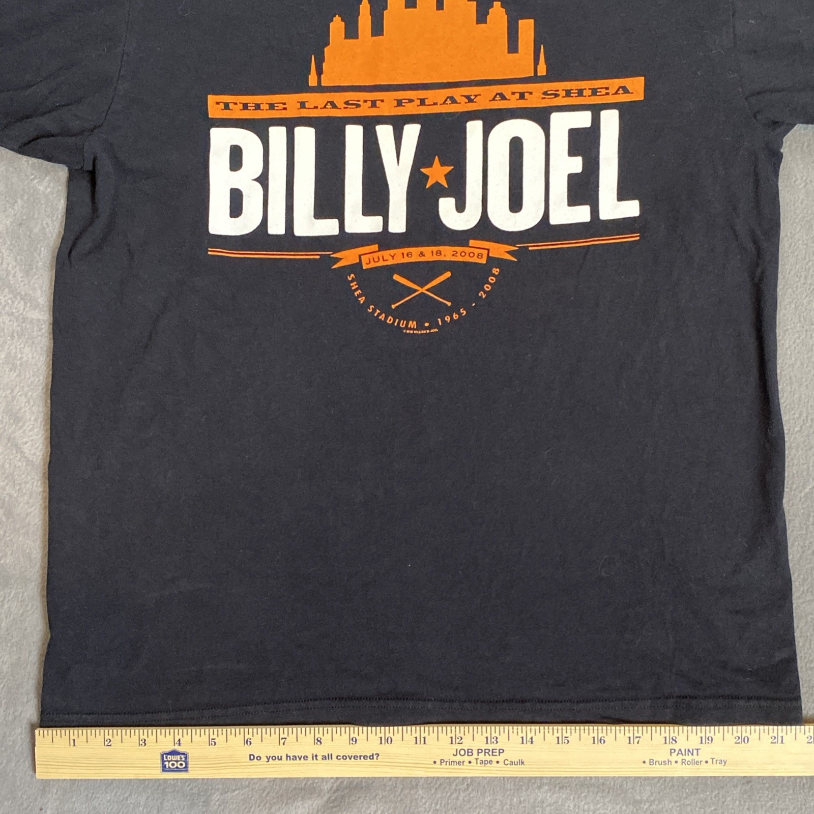 Vintage – Billy Joel – The Last Play At Shea Stadium – T Shirt – NY Mets – Large