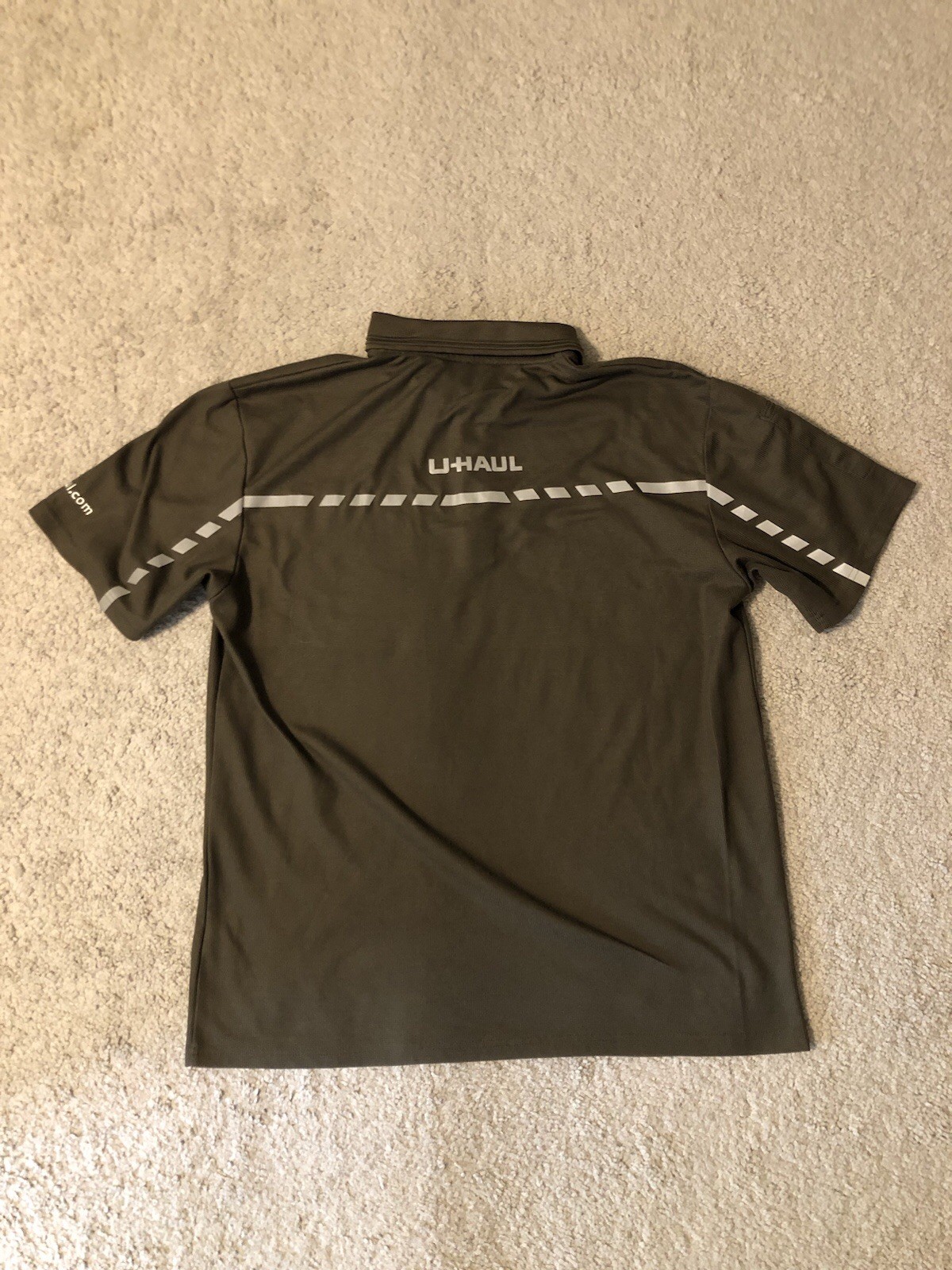 Uhaul Reflective Employee Uniform Green Work Polo Shirt Men’s Size M/L Read