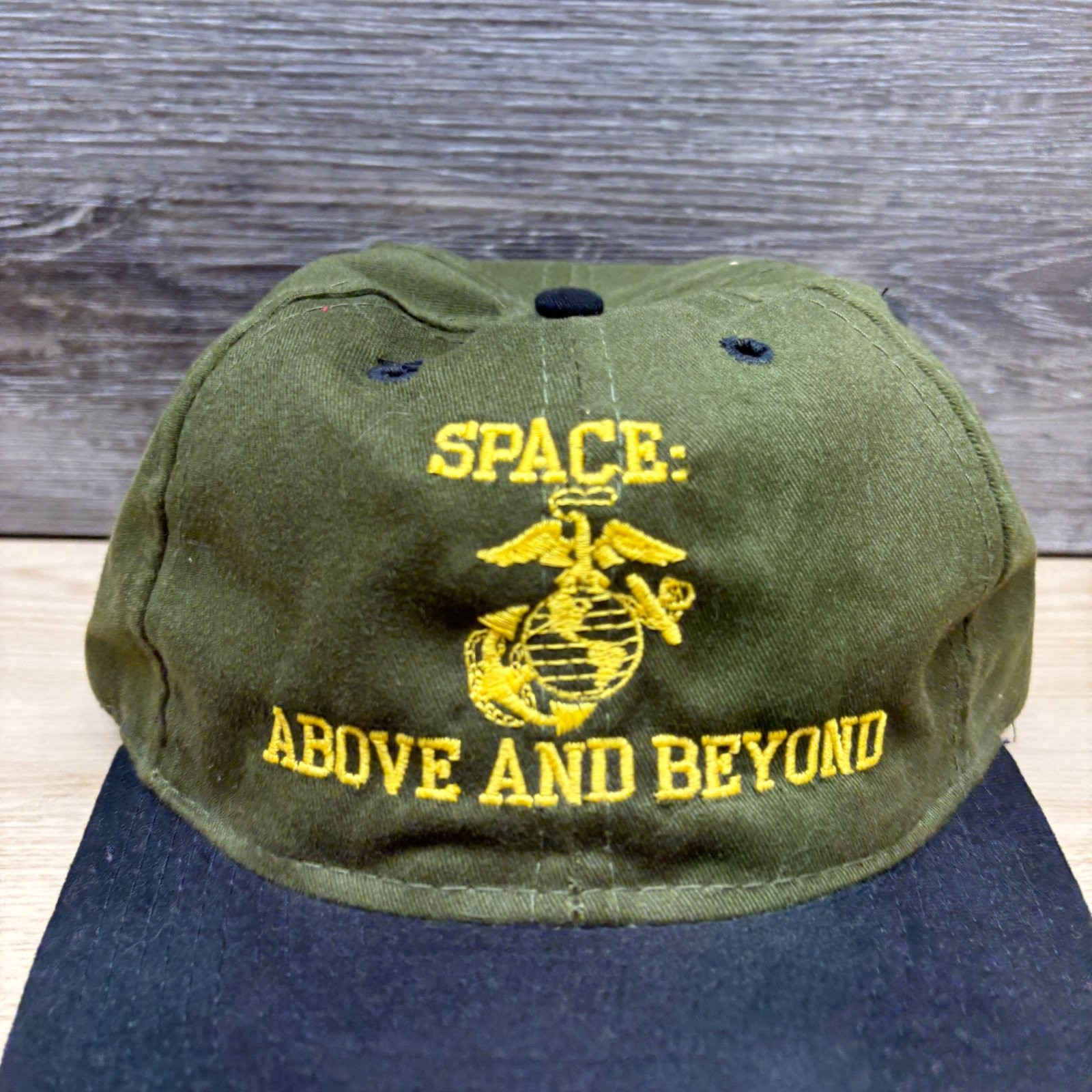 Vintage Space Above and Beyond Hat Cap Snap Back Green Black Sci-Fi TV Show USMC