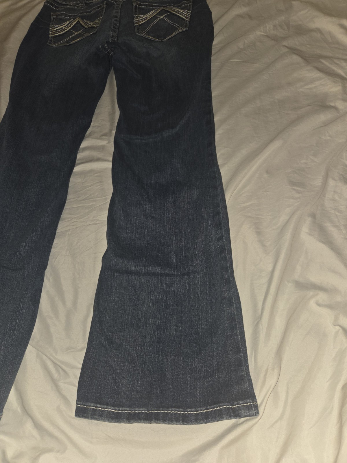 Ariat REAL Denim Womens 32×32 Mid Rise Bootcut Jeans Rainstorm Whipstitch 31R